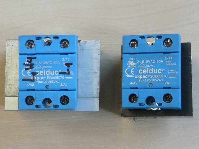 Przekaźnik półprzewodnikowy Celduc SO865970 z radiatorem 2 szt.