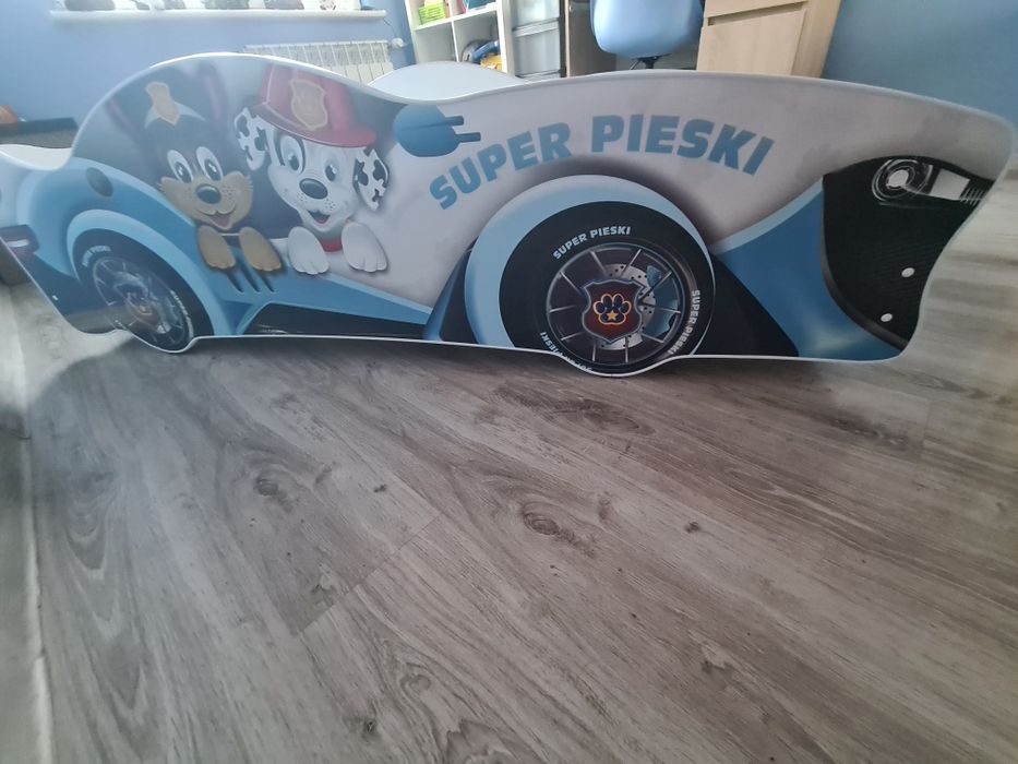 Łóżko z materacem stelaż 80x160 dziecko PSI PATROL
