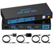 KVM-переключатель HDMI 2x1 VP-SW200 для 2 ПК и 1 монитора ддержка 4K