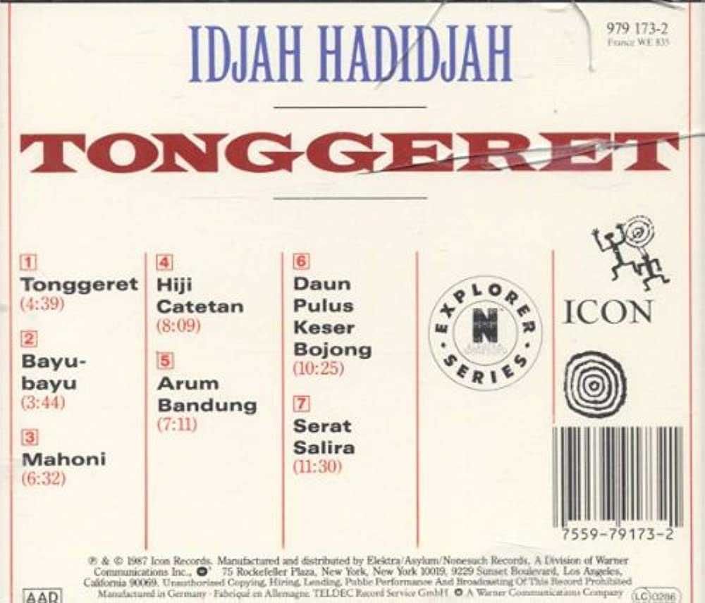 Idjah Hadidjah (Indonésia) - Tonggeret (CD Nonesuch, 1987)