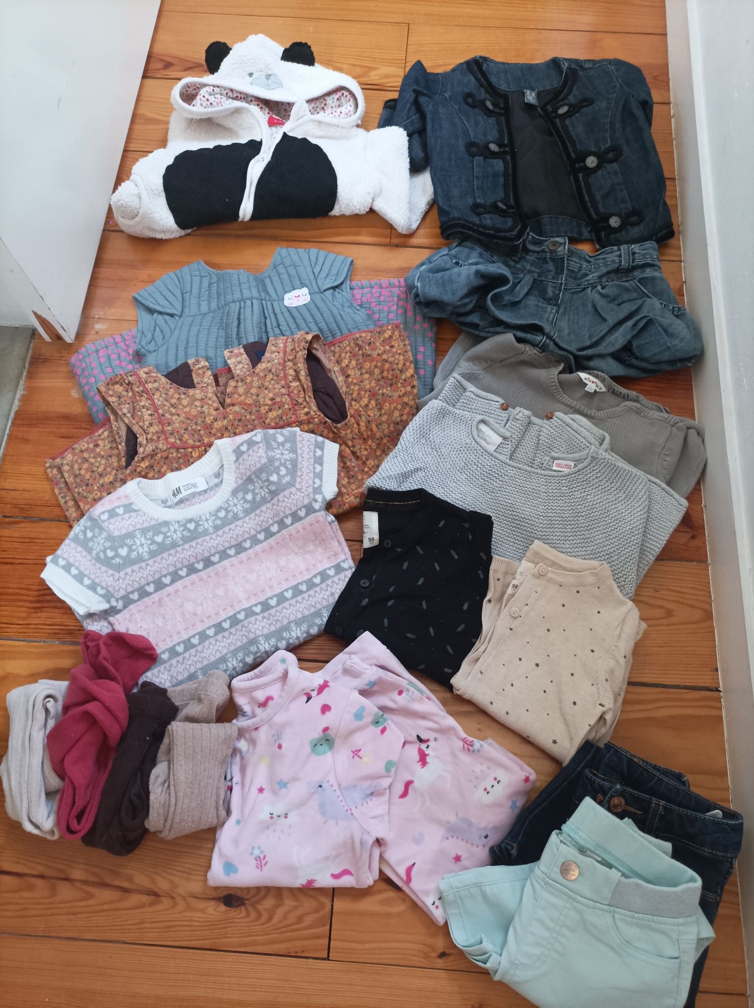 Lote roupas inverno menina 2-3 anos, 18 pecas