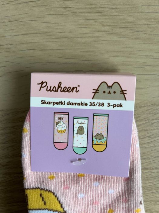 NOWE skarpetki stopki Pusheen 3-pak 39/42