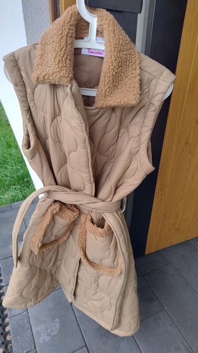 Kamizelka, bezrękawnik italy włoska z barankiem ideał xl