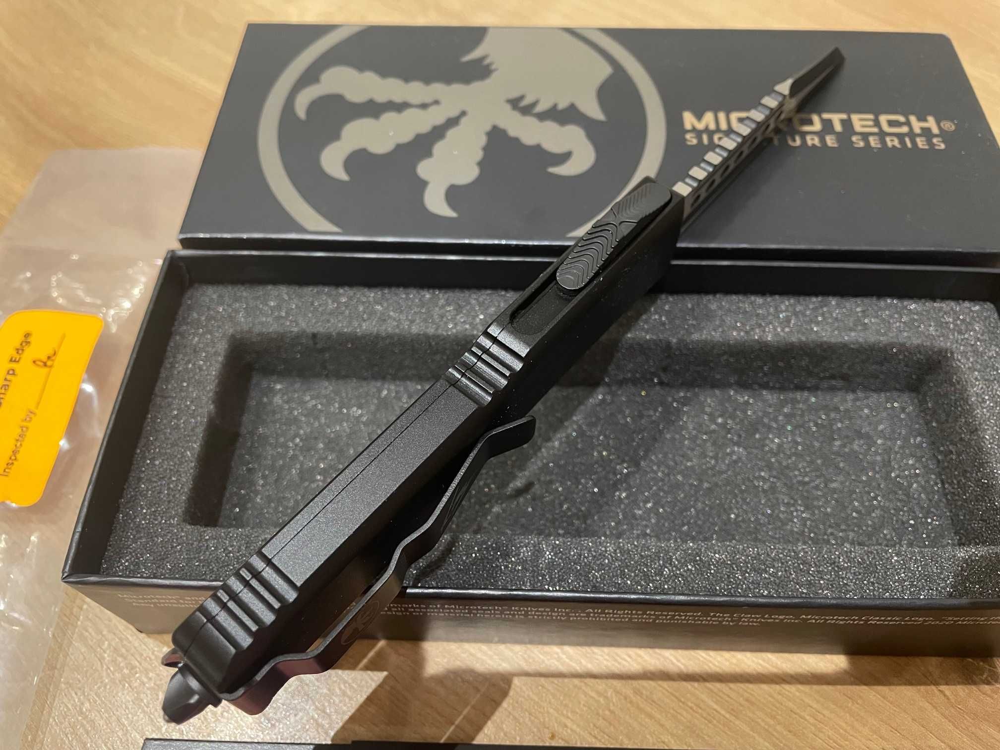 Nóż Microtech Ultratech Warhound Signature Series Black