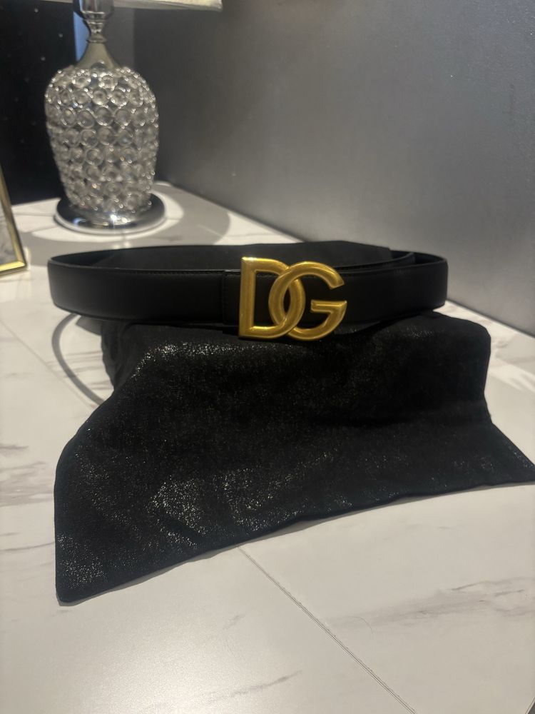 Pasek D&G skora naturalna