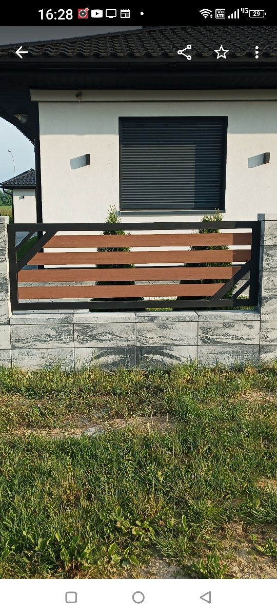 Przęsło ogrodzeniowe panel deska kompozytowa