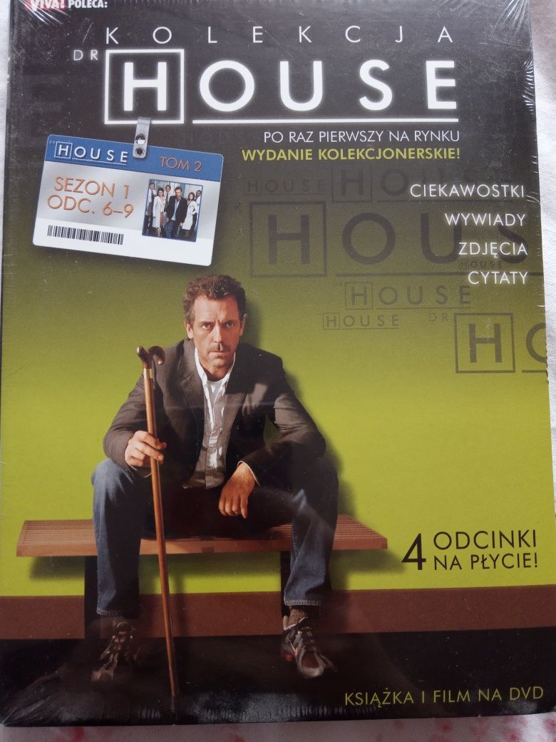 Dr House DVD i książka sezon 1 odcinki 6-9