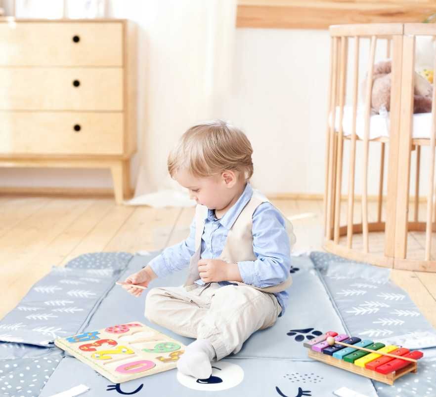 Duża Mata Edukacyjna 3w1 dla Niemowląt z Zabawami + Gratis – WYPRZEDAŻ