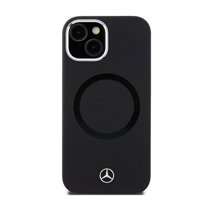 Mercedes Silicone Bicolor Magsafe - Etui Iphone 15 (Czarny)