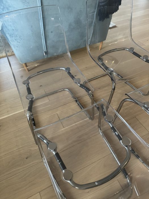 Krzesla przezroczyste Tobias IKEA x2