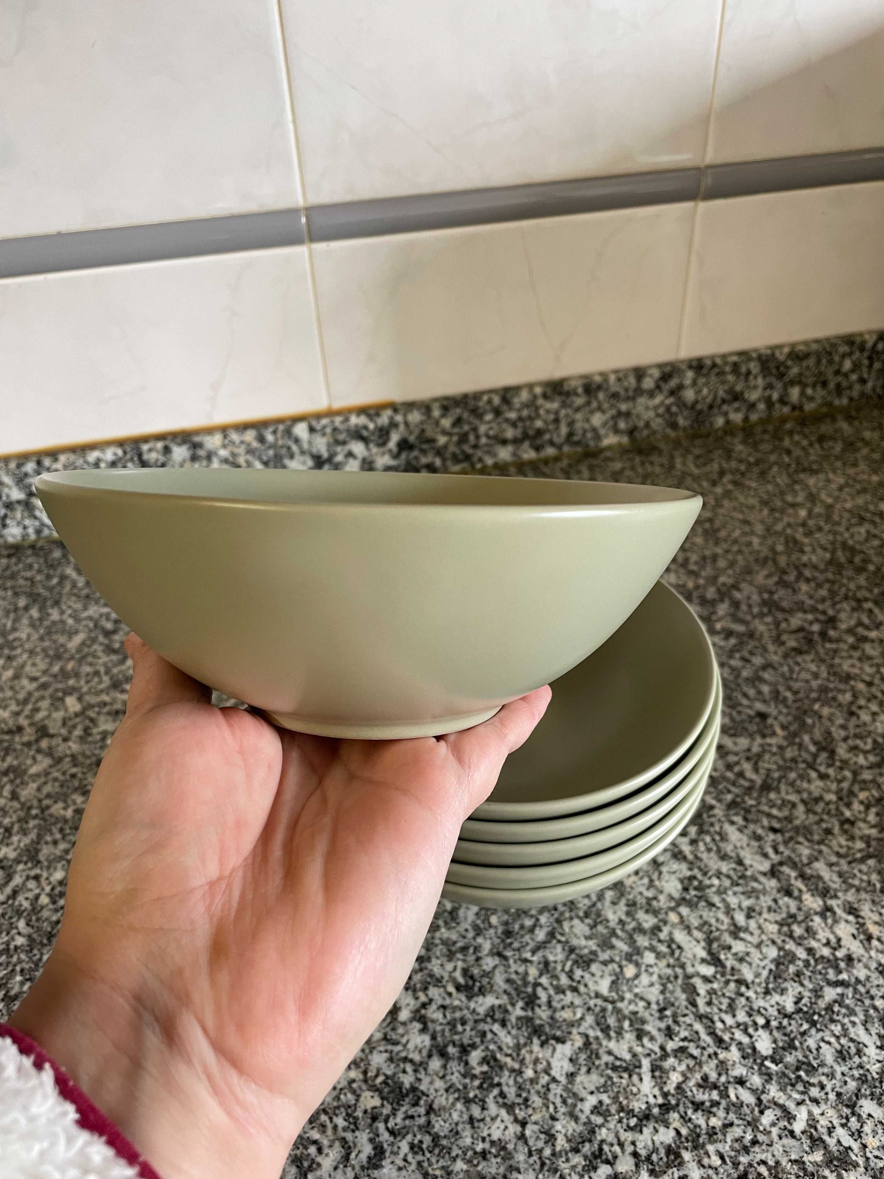 6 Tigelas Ikea FÄrgklar mate verde 16 cm