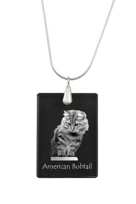 Amerykański Bobtail naszyjnik kryształowy z kotem Art-Dog