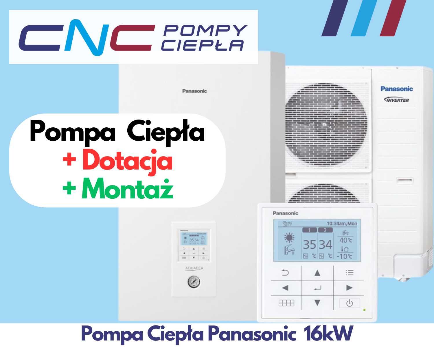 Panasonic T-CAP 16kW KIT-WXC16H9E8 OD Ręki NOWA z montażem