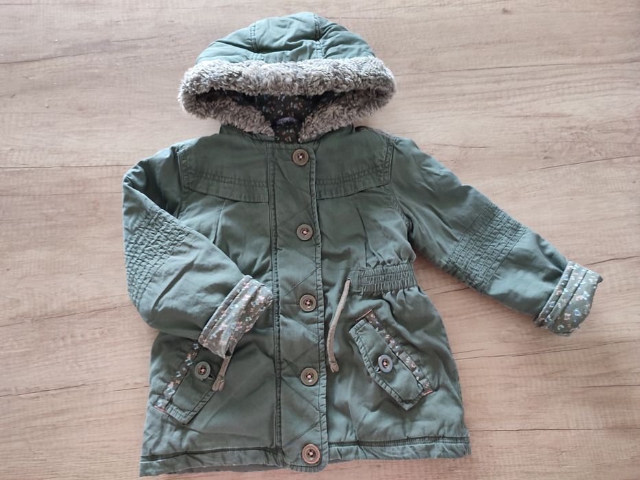 Kurtka dziewczęca przejściowa, khaki 92/98