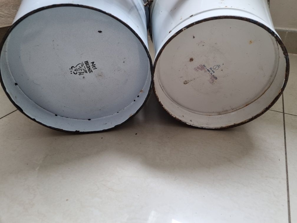 Wiadro metalowe emaliowane prl