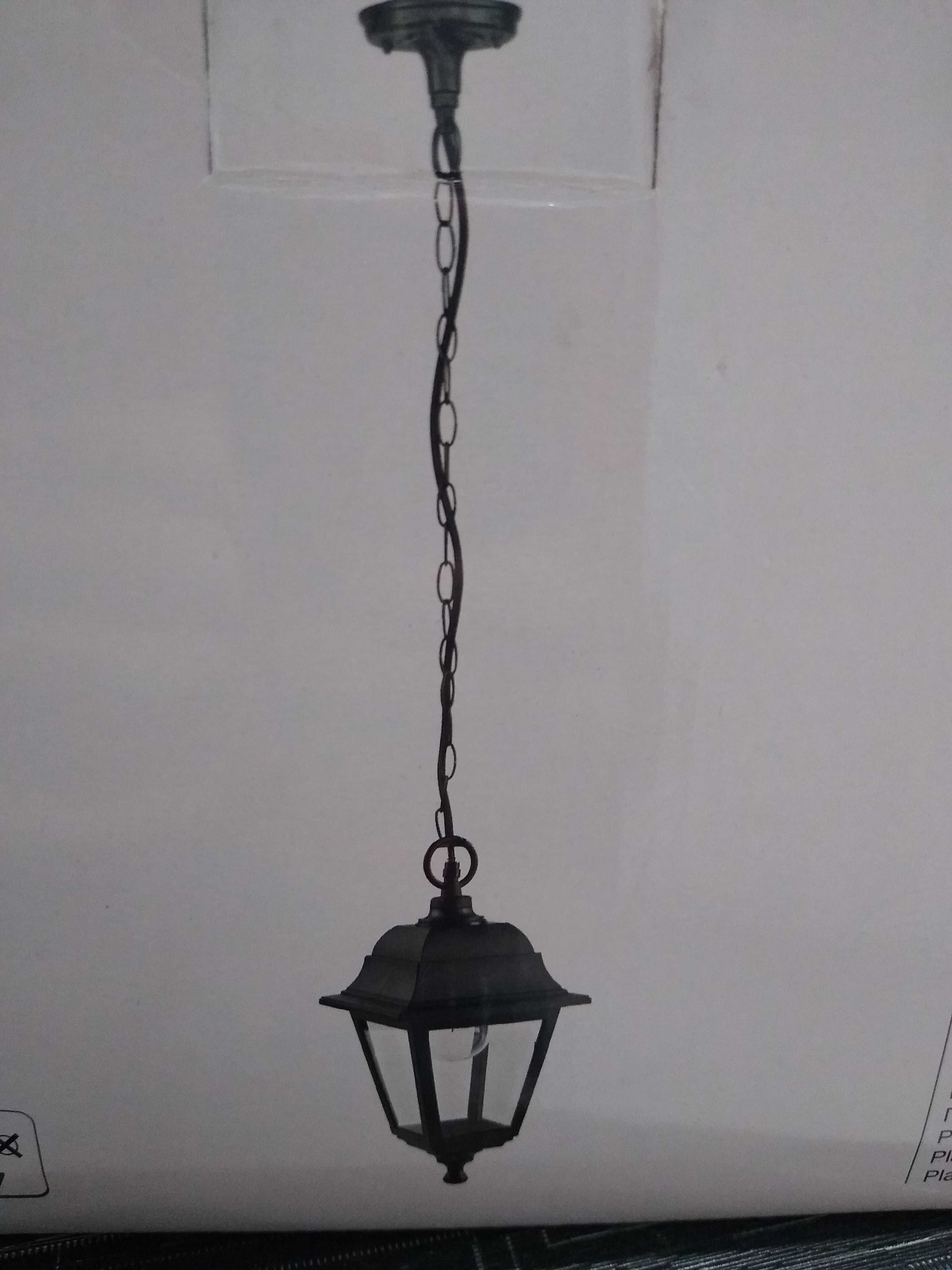 Lampa Ogrodowa Wisząca E27 LATARNIA IP44 Czarna