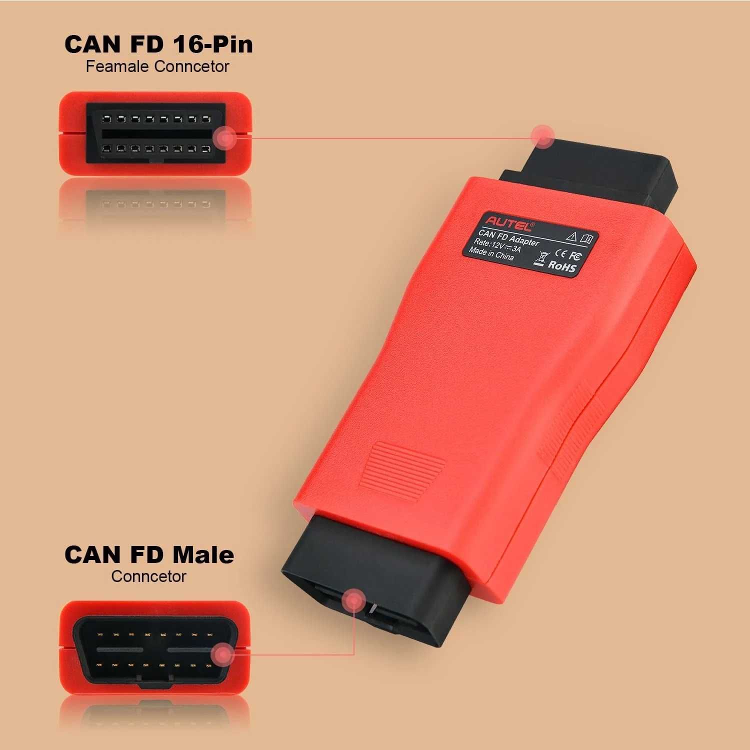 Autel Adaptador CAN FD Maquinas OBD Autel (NOVO)