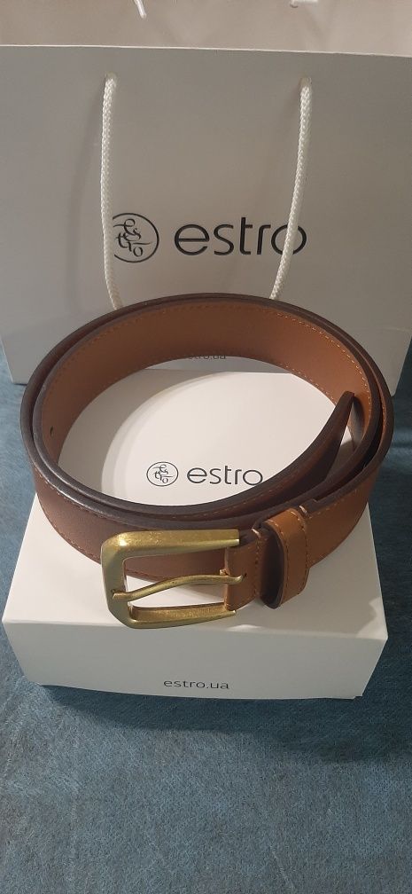 Ремень женский Estro. Кожа. Рыжий.