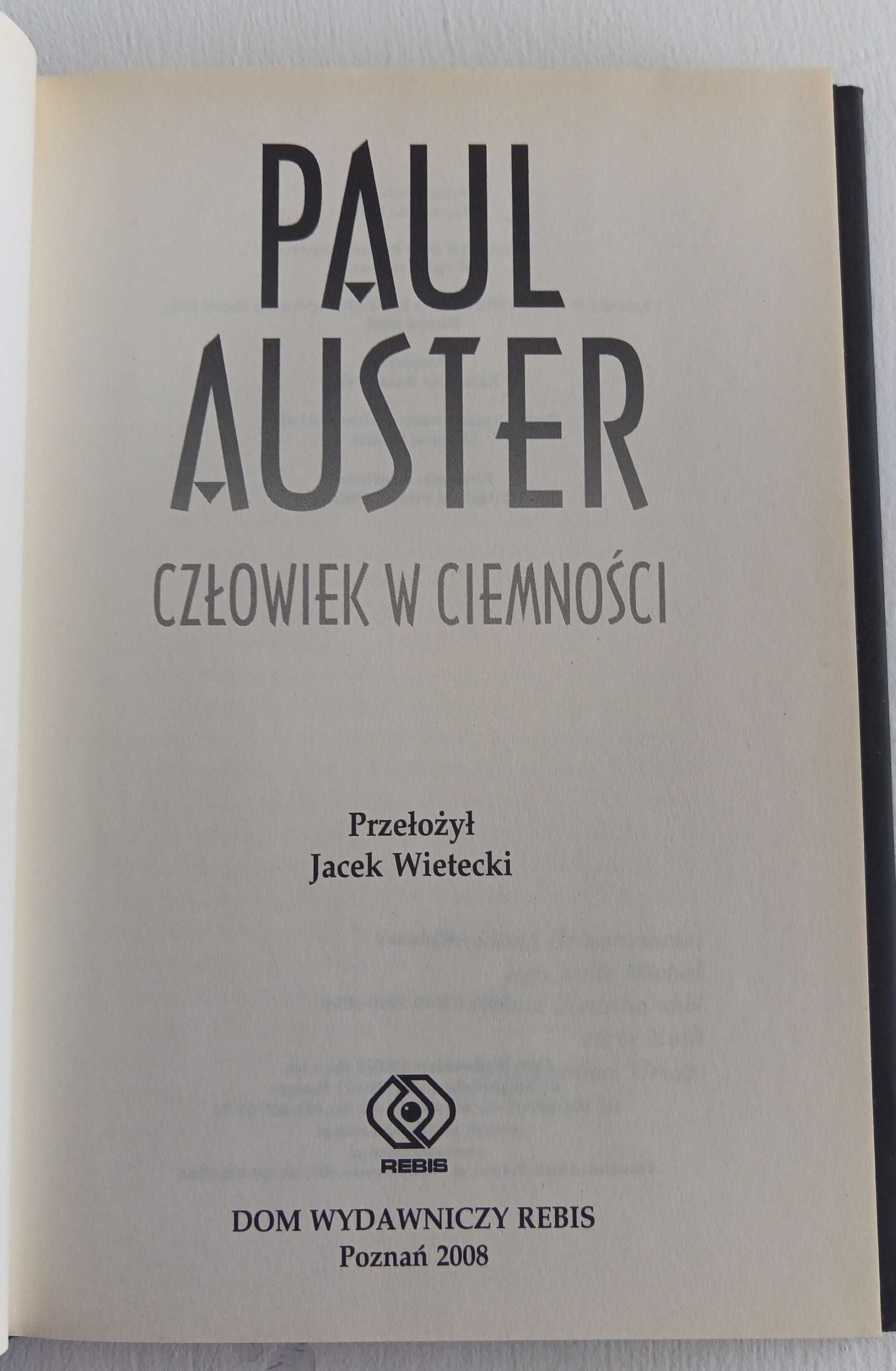 Paul Auster "Człowiek w ciemności".