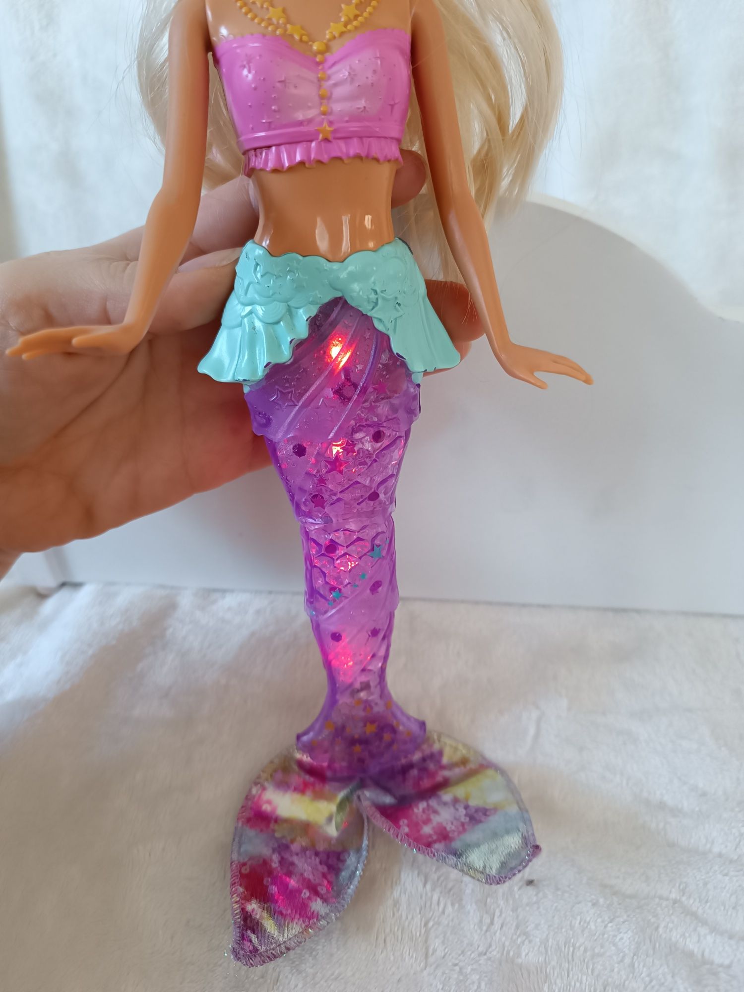 Lalka Barbie Dreamtopia magiczna syrena syrenka Mattel świecący ogon