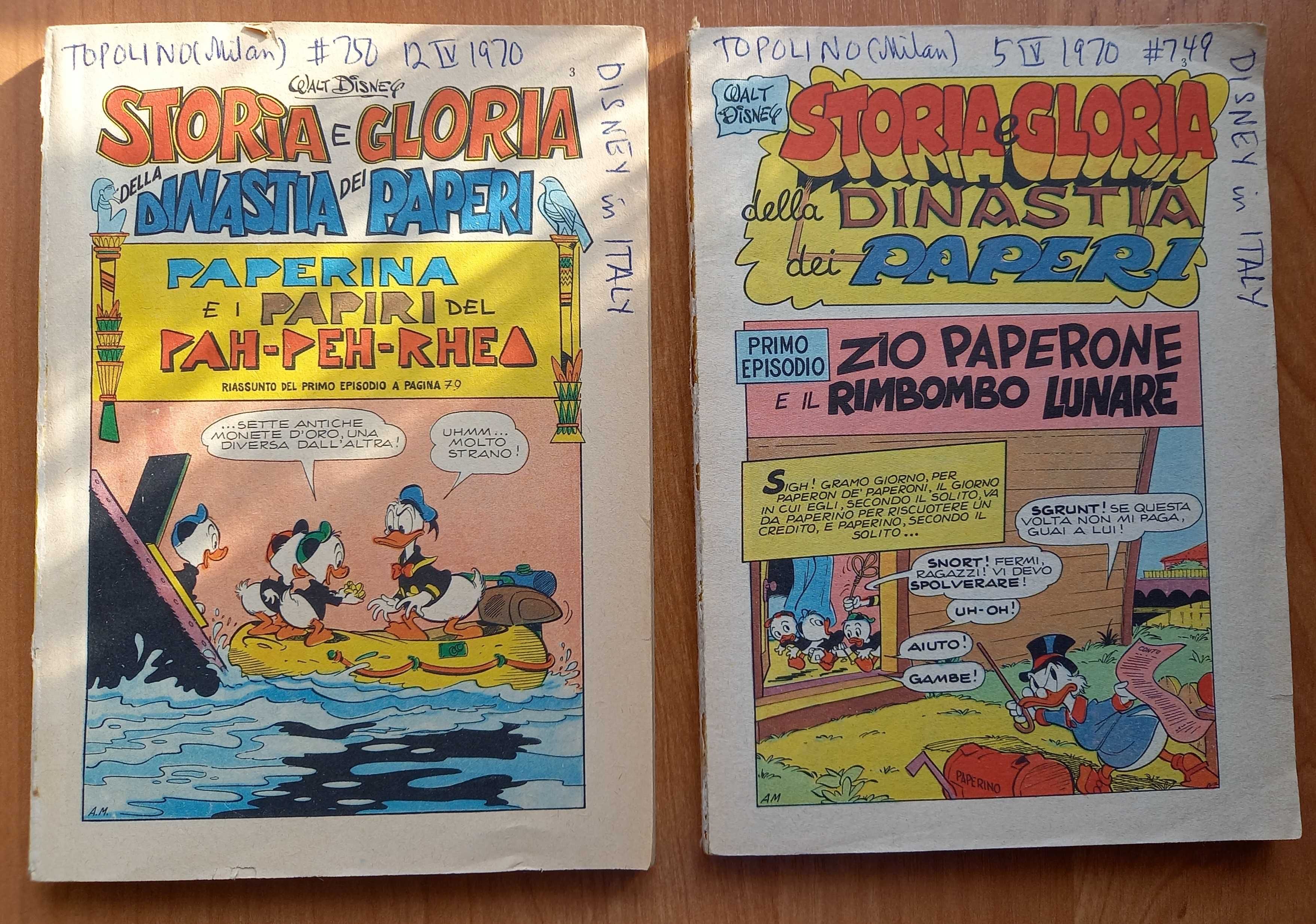 Kaczor Donald- zestaw komiksów Disneya w j. włoskim i serbskim