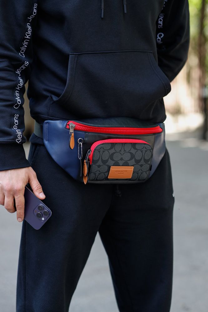 Мужская сумка Coach чоловіча сумка месенджер бананка барсетка слінг