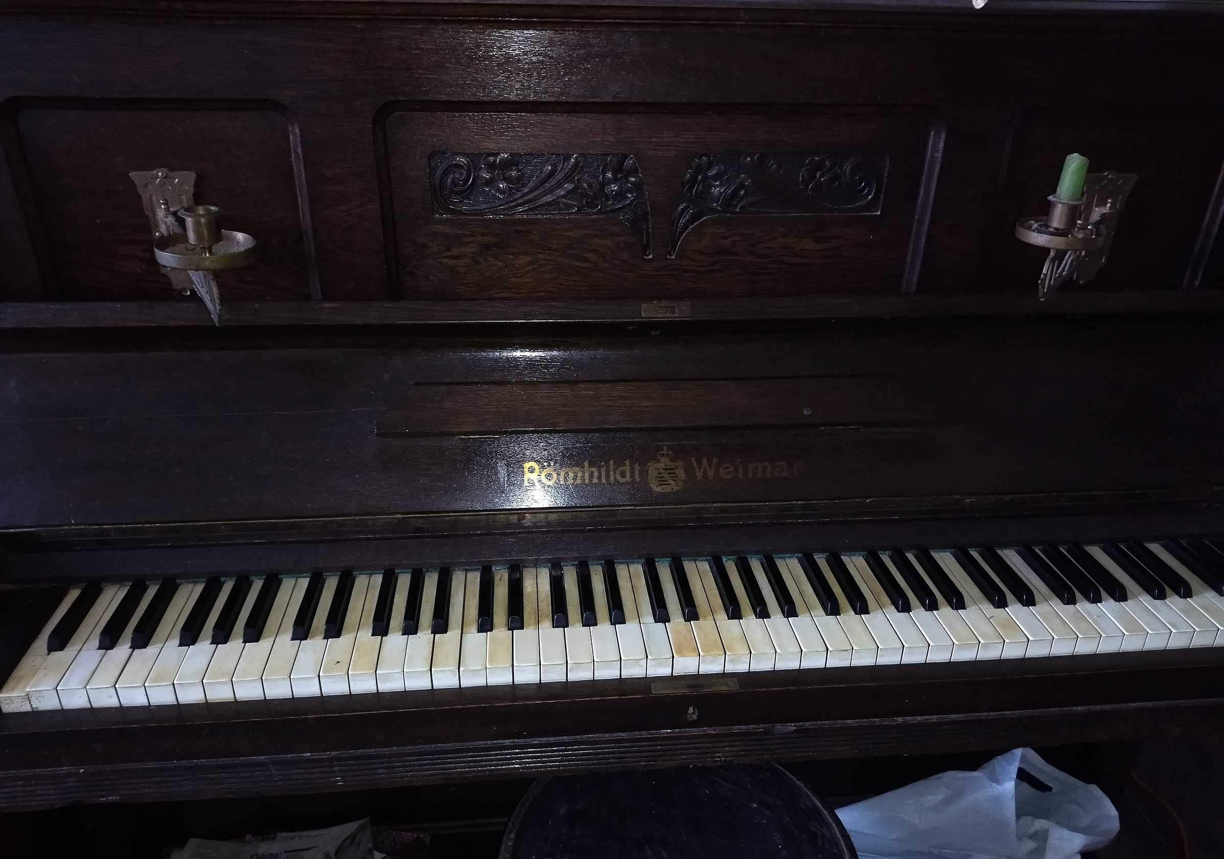 Антикварное немецкое пианино  Romhildt Weimar  №11847