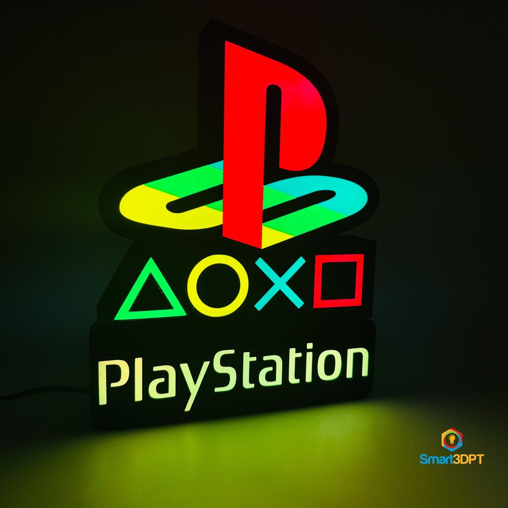 PlayStation logotipo com luz ps5