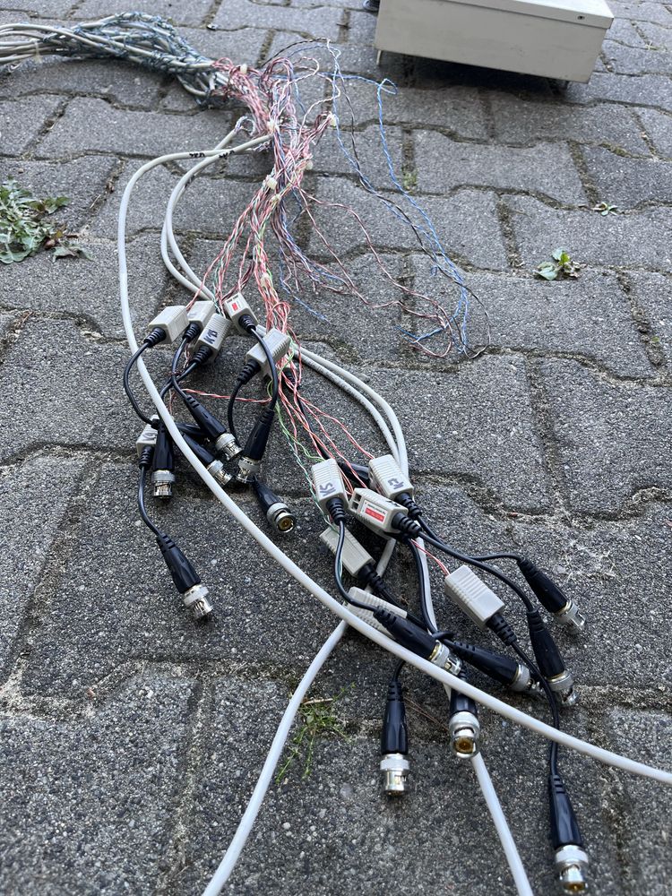 Zestaw monitoring + alarm RISCO + rejestrator HQ + szafa RACK itp