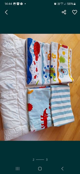 Kolderka + dwa zestawy pościeli do łóżeczka IKEA