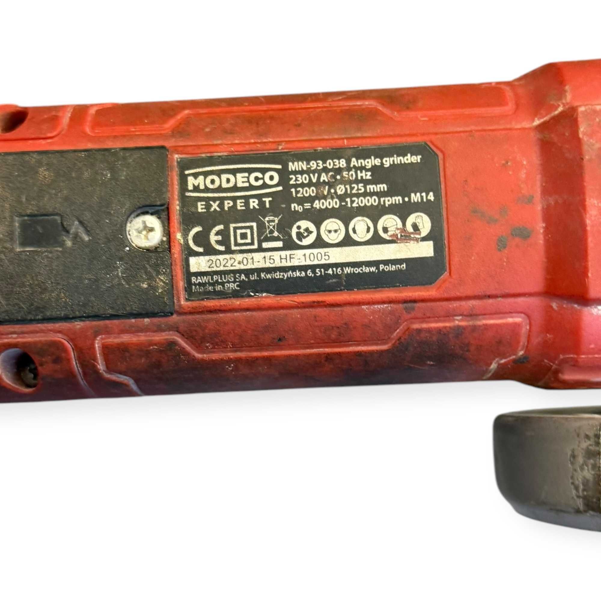 Szlifierka kątowa Modeco 1200 W tarcza 125 mm