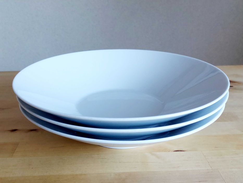 IKEA Porcelanowy Talerz Głęboki/Miska 28 cm 3szt. Biały Cena za Całość