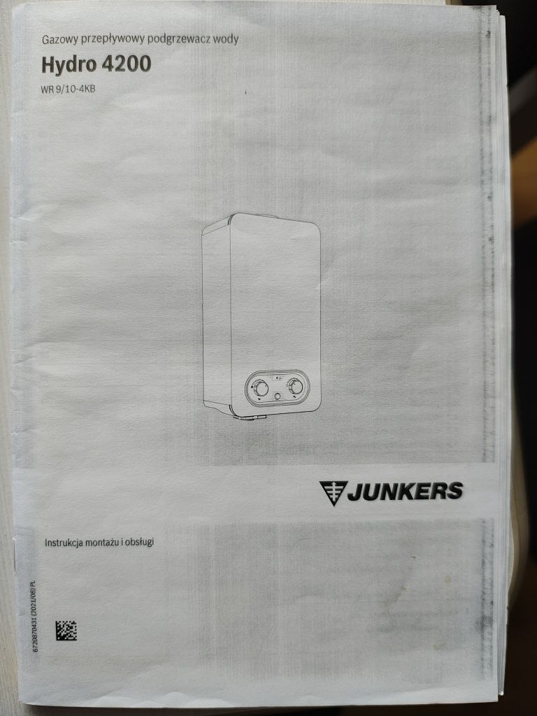 Piecyk gazowy Junkers Hydro 4200 WR10