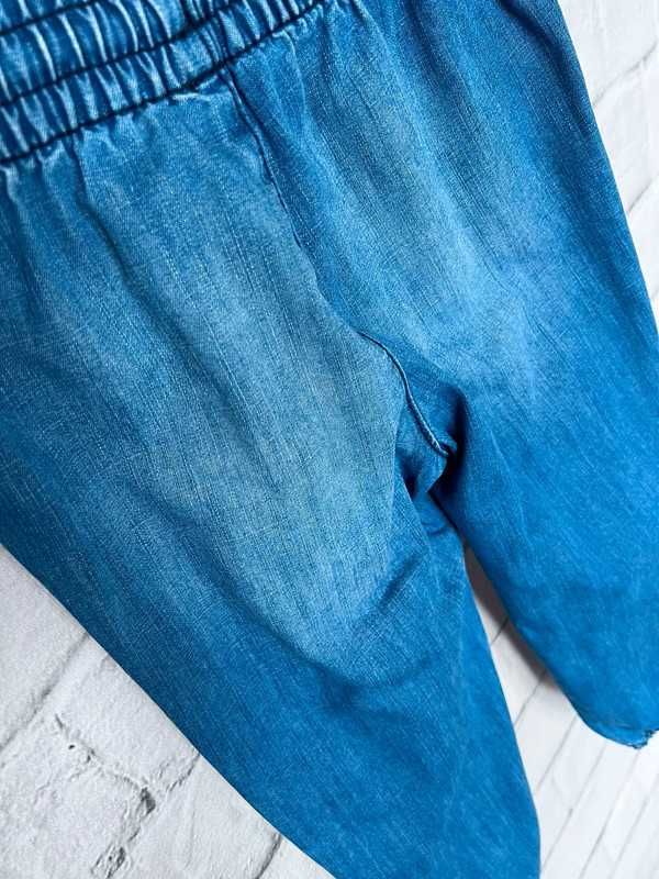 104 * H&M * joggery jeansy spodnie jogger z gumką dżinsy niebieskie