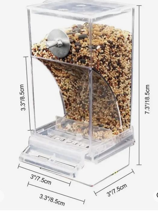 Comedouro de pássaro sem sujar