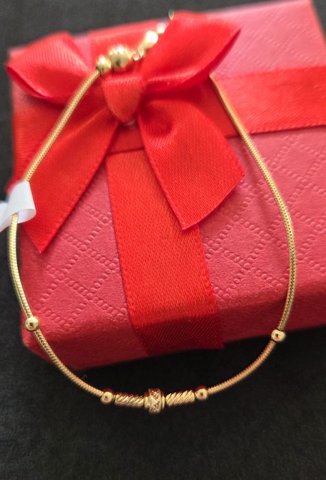 Modna bransoletka złota "żyłka" pr 585 14K