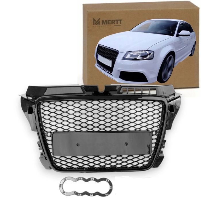 AUDI A3 8P 08-12 LIFT ATRAPA KRATKA GRILL CZARNA RS LOOK