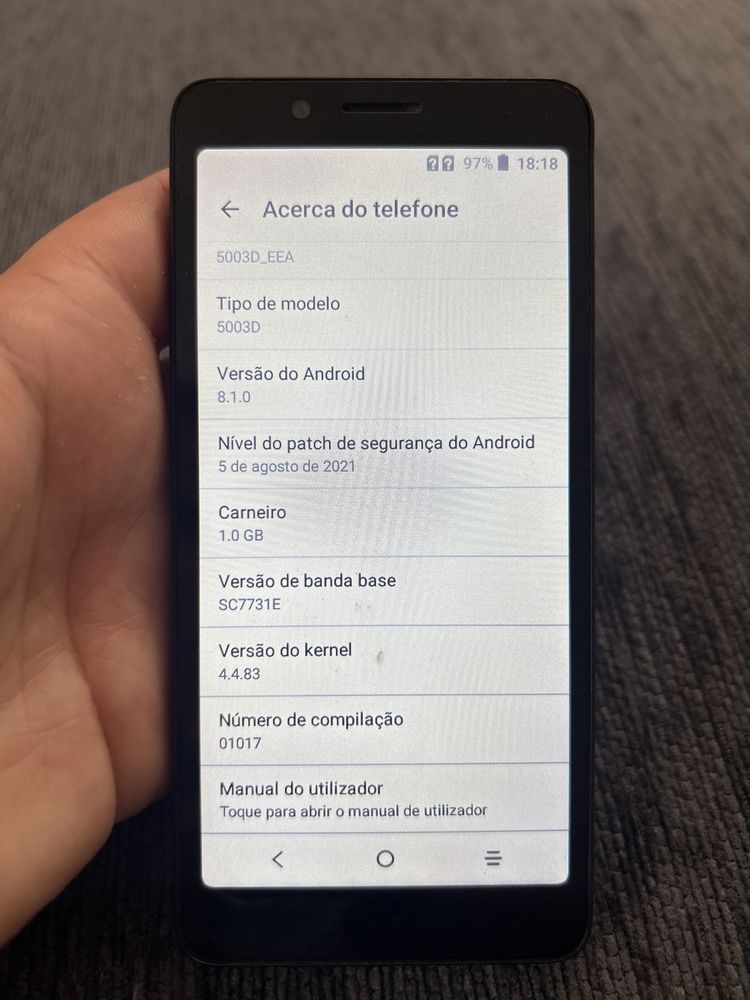 Smartphone ALCATEL 1C 2019 (5'' - 1 GB - 8GB - Preto)