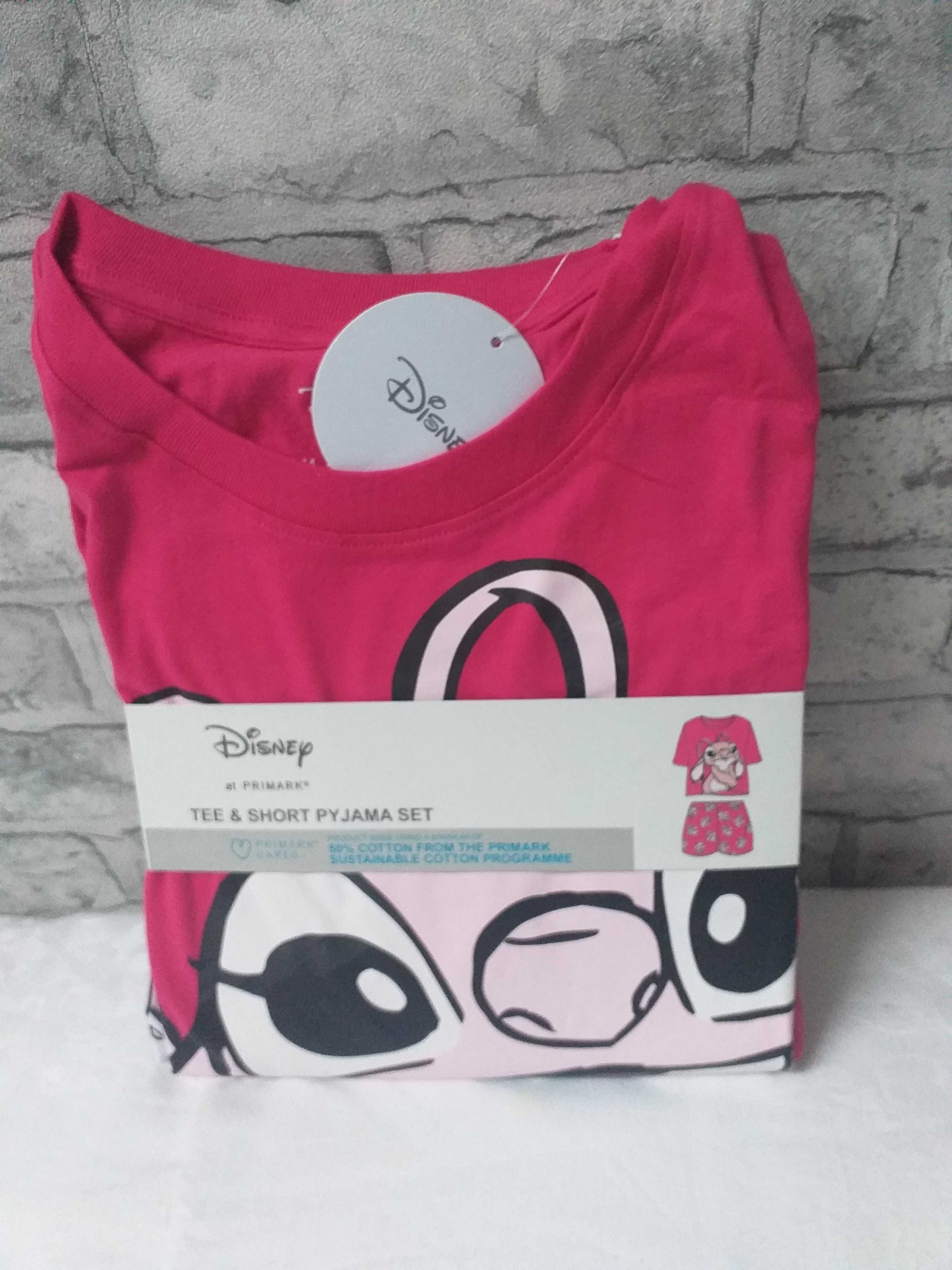 Piżama bawełniana letnia Disney Stitch/Angel PRIMARK