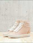 Różowe botki Bershka sneakersy 38 biała podeszwa wysokie wiązane