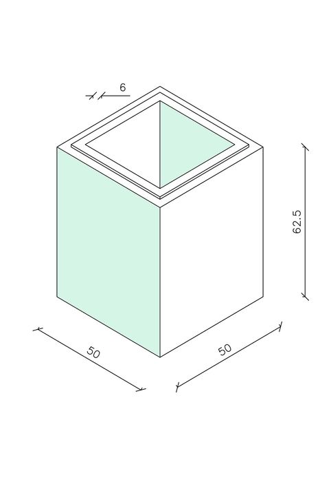 Kosz betonowy 70l z wkładem z popielnicą K70 beton architektoniczny