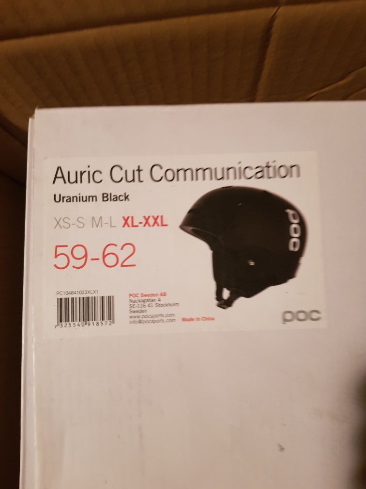 Kask POC narciarski snowboardowy Auric Cut Communication Uranium Black