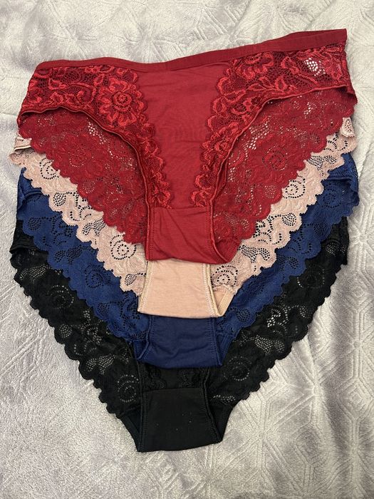 Женские трусики ХХL 4шт с ажурным кружевом