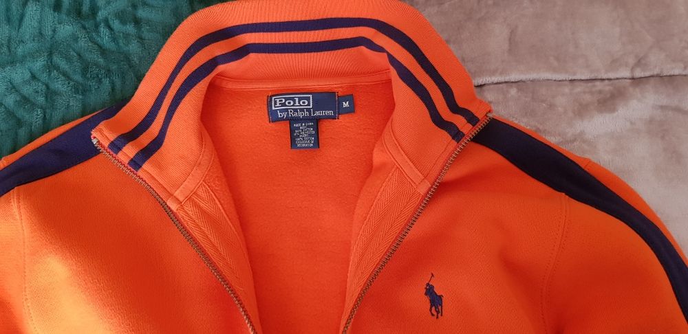 Casaco Ralph Lauren, M, laranja e azul escuro