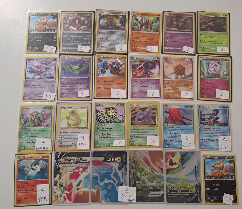 Cartas Pokémon ótimo estado