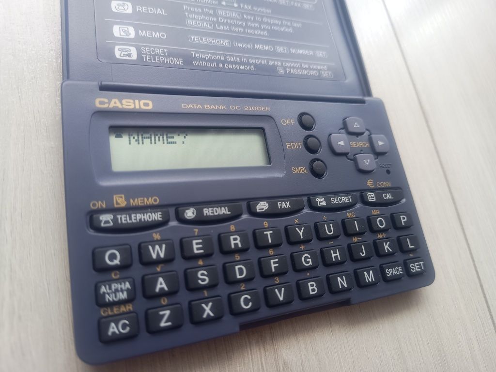 Casio Data Bank DC-2100ER stan idealny retro