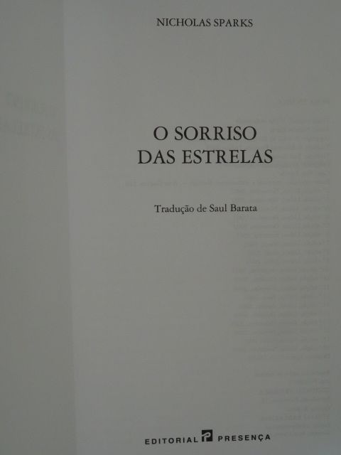 O Sorriso das Estrelas de Nicholas Sparks