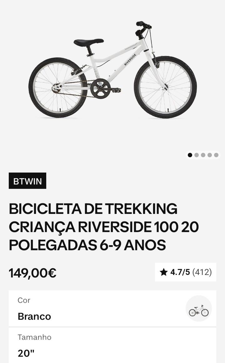 Bicicleta de criança, 5 a 9 anos Bwin 1000
