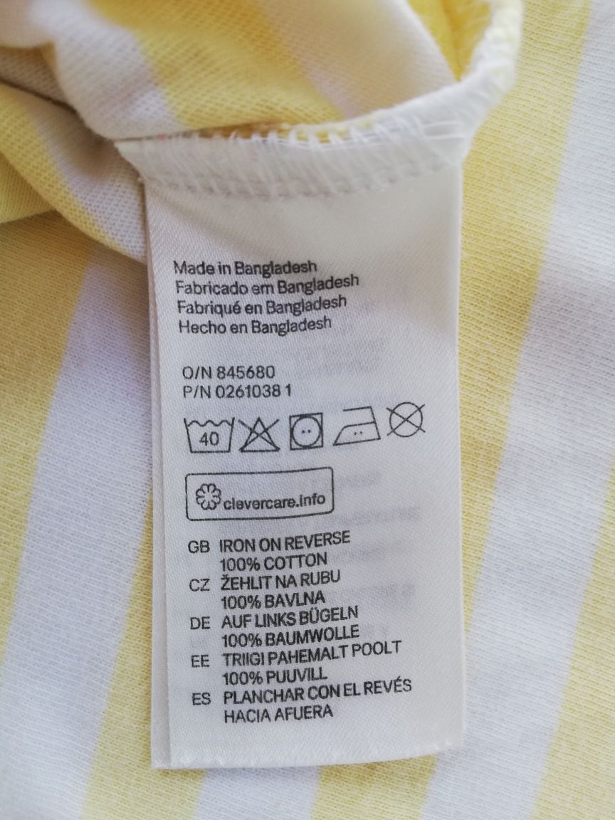 H&M bluzka na krótki rękaw paski Hello Kitty 86