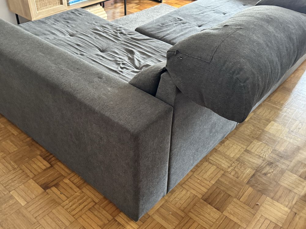 Sofa Cinzento Chaise Long